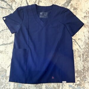 Figs Navy Blue Scrub Top XXS
